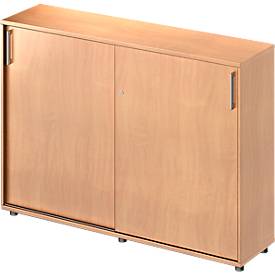Schäfer Shop Genius schuifdeurkast TETRIS WOOD, 3 OH, B 1600 mm, hoogte incl. glijders, decor beuken