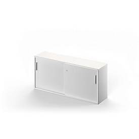 Schäfer Shop Genius Bijzetkast TETRIS SOLID, 2 ordnerhoogten, op bureautafelhoogte, B 1600 mm, 25 mm afdekplaat, wit