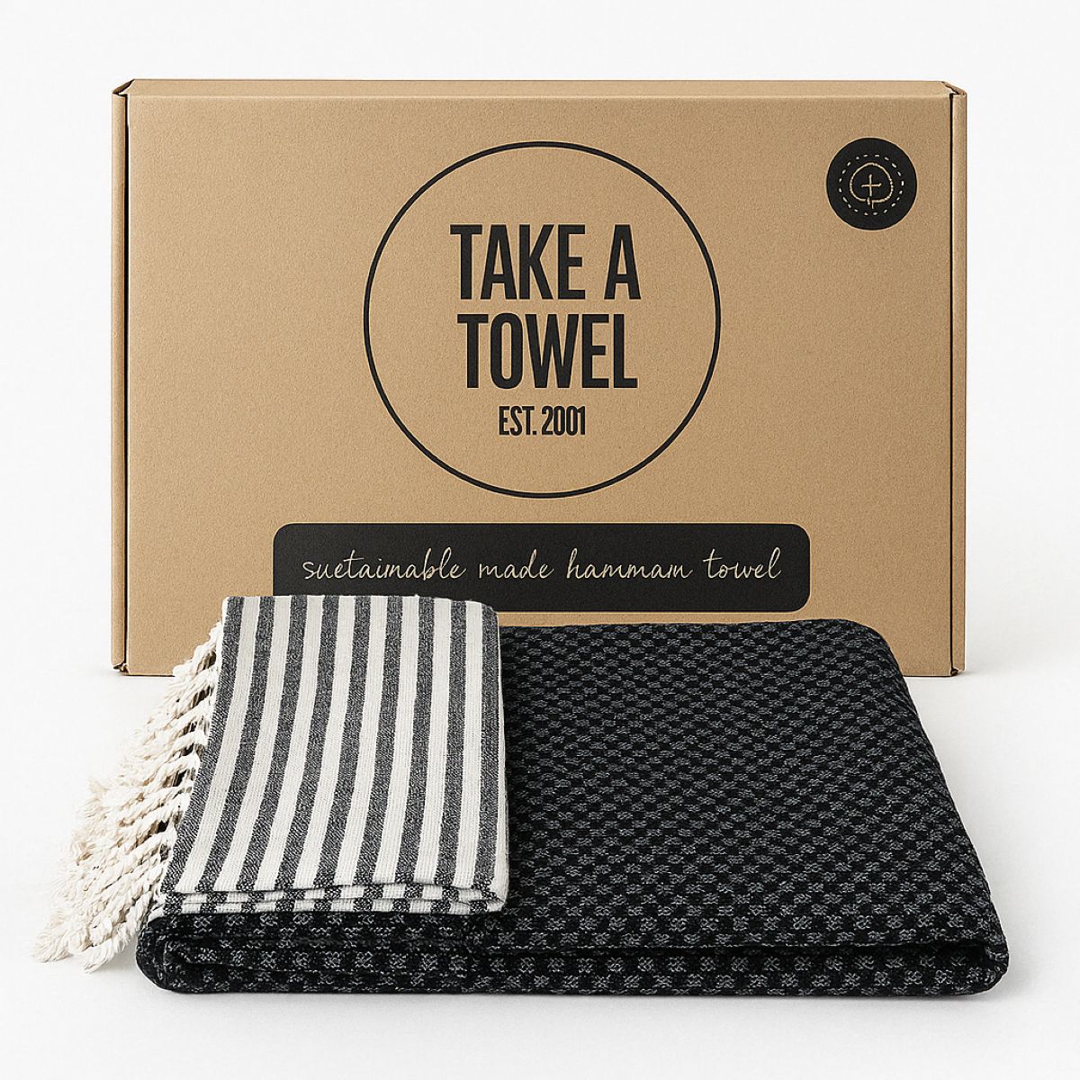 Take A Towel Hamamdoek 90 x 170 cm Zwart