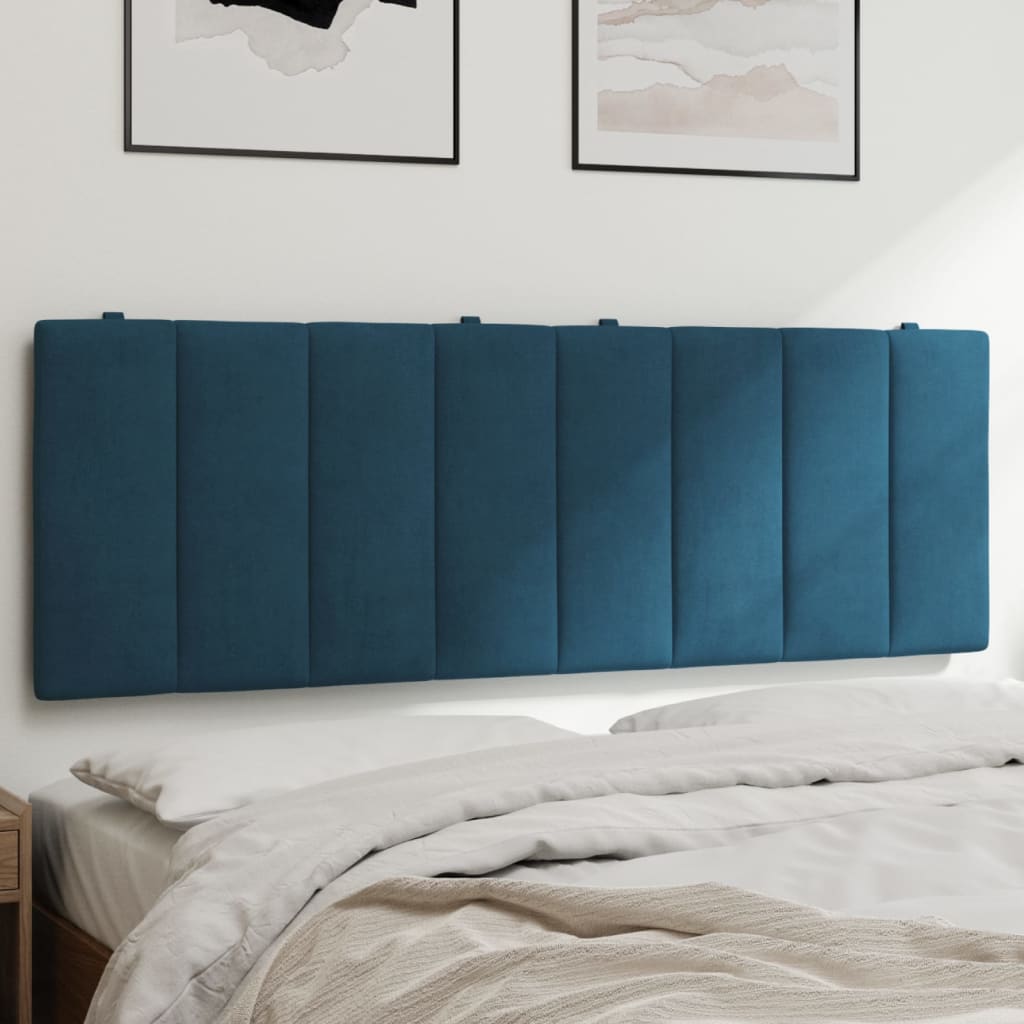 VidaXL Hoofdbordkussen 140 cm fluweel blauw