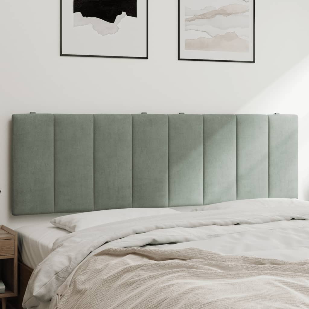 VidaXL Hoofdbordkussen 160 cm fluweel lichtgrijs