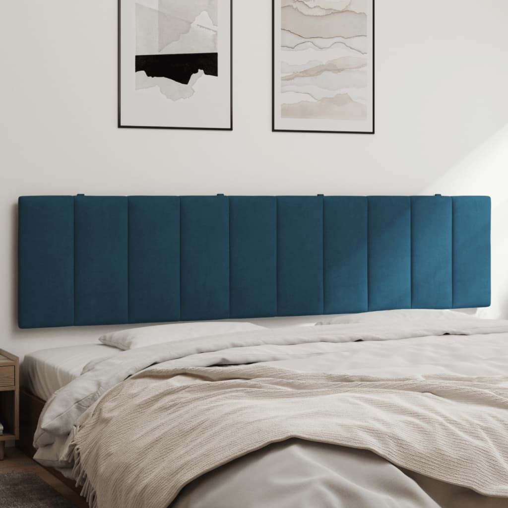 VidaXL Hoofdbordkussen 200 cm fluweel blauw