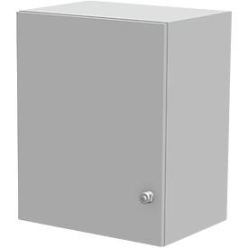 Schäfer Shop Genius Opzetkast TETRIS WALL, 2 ordnerhoogten, deuraanslag links, B 600 x D 440 x H 740 mm, lichtgrijs
