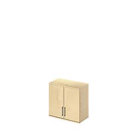 Schäfer Shop Genius Opzetkast TETRIS WOOD, 2 ordnerhoogten, B 800 mm, afsluitbaar, esdoornpatroon