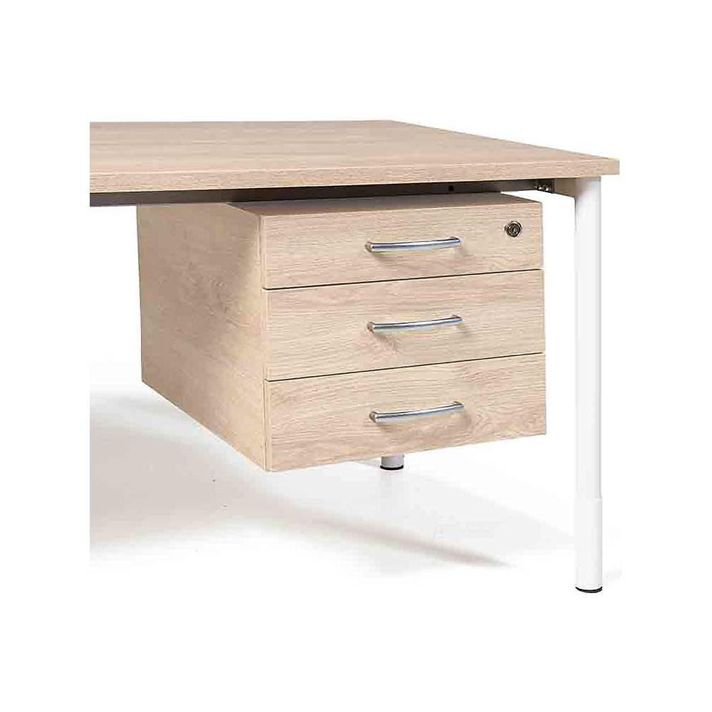 Onderkast voor Desk Duo, b x d = 428 x 600 mm, eikenhout