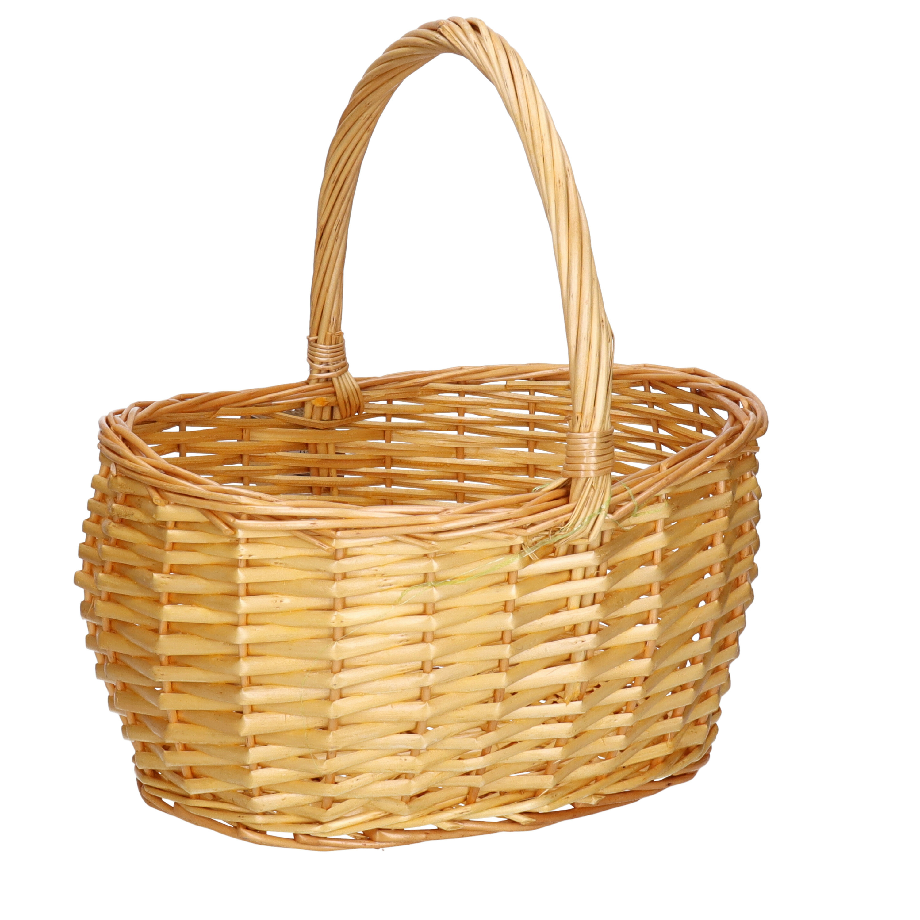 Picknickmand met hengsel - naturel - riet - x 28 x 18  -
