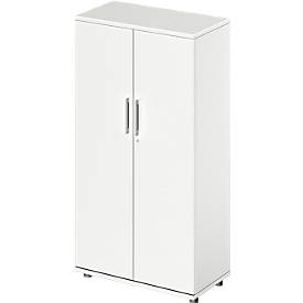 Schäfer Shop Genius draaideurkast TETRIS WOOD, 4 OH, hoogte incl. glijders, B 800 mm, wit