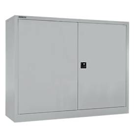 Schäfer Shop Select Vleugeldeurkast MS iCONOMY, staal, 3 ordnerhoogten, B 1200 x D 400 x H 1215 mm, wit aluminium RAL 9006
