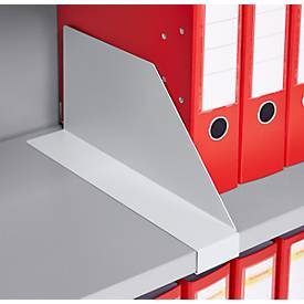 Dwarsverdeling TETRIS SOLID, voor legborden voor vleugeldeurkasten, blank aluminium