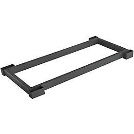 Schäfer Shop Genius Stalen sokkel TETRIS WOOD, teruggebracht, voor archiefrekken/kasten B 800 mm, grafiet