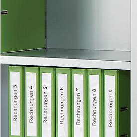 Schäfer Shop Select Tussenlegbord, voor schuifdeurkast, blank aluminium RAL 9006, 1200 x 325 mm, 2 stuks