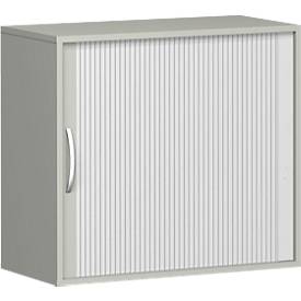Roldeurkast PALENQUE, 2 ordnerhoogten, B 800 x D 400 x H 752 mm, lichtgrijs