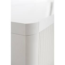 Paperflow Roldeurkast - B 1100 x D 415 x H 2040 mm - wit/oranje