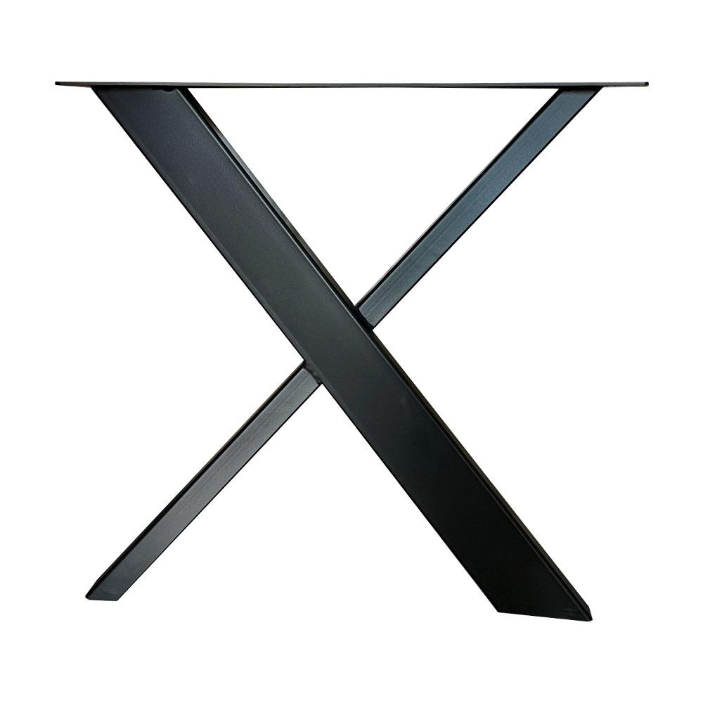 Furniture Legs Europe Stalen design X poot 70 bij 17 cm en hoogte 72 cm zwart (10 x 4 cm)
