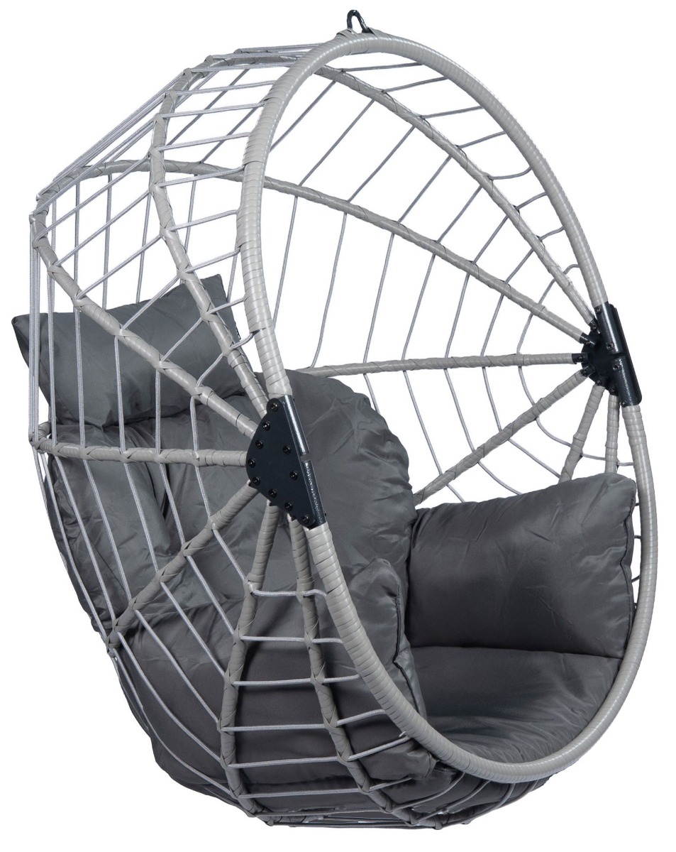Tropilex 'Egg Luxe' Grey Hangstoel - 160 kg - Zwart - 
