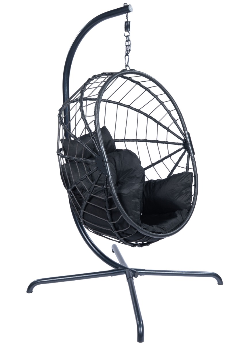 Tropilex 'Egg Luxe' Black Hangstoelset - 160 kg - Zwart - 