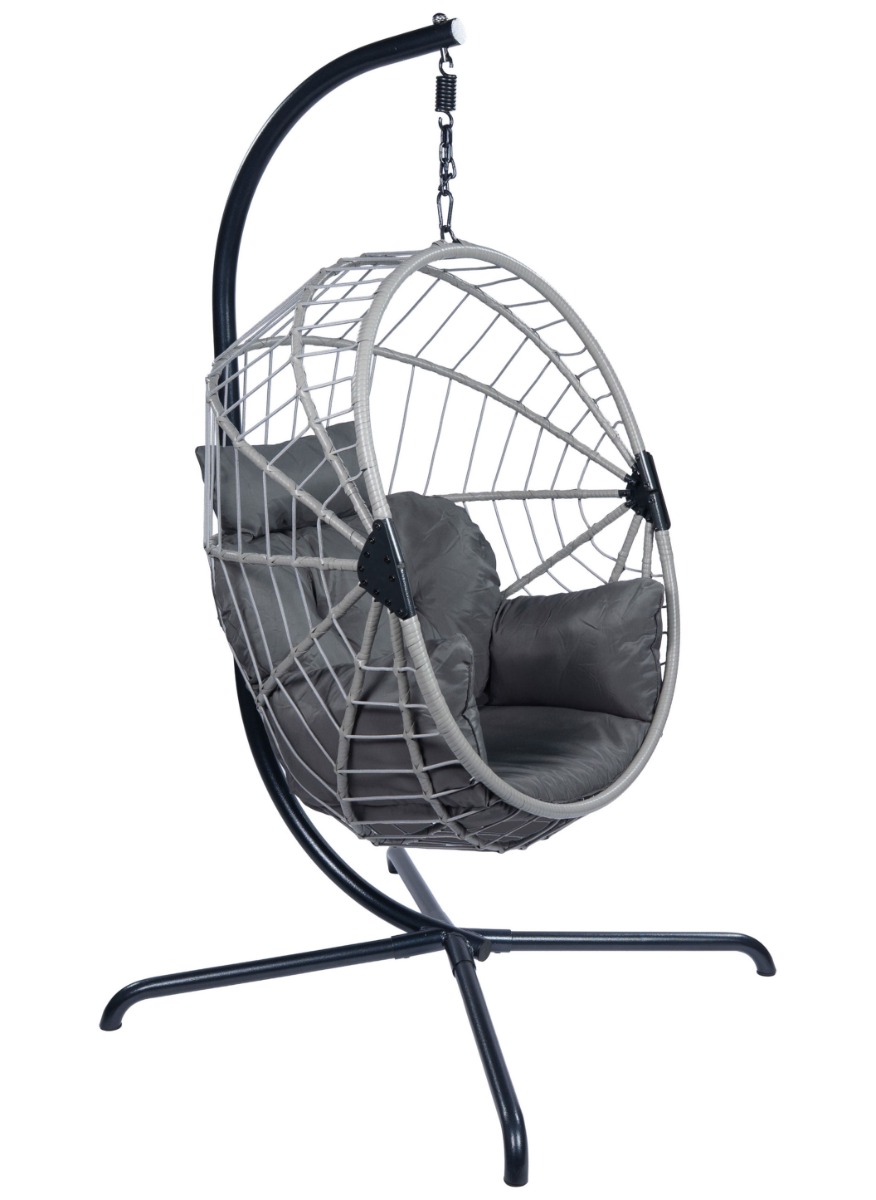 Tropilex 'Egg Luxe' Grey Hangstoelset - 160 kg - Grijs - 