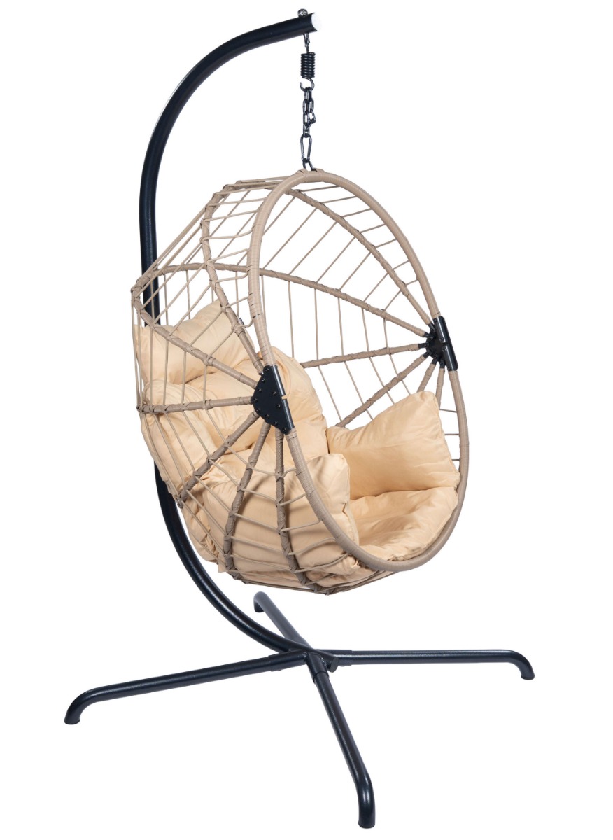 Tropilex 'Egg Luxe' Taupe Hangstoelset - 160 kg - Bruin - 