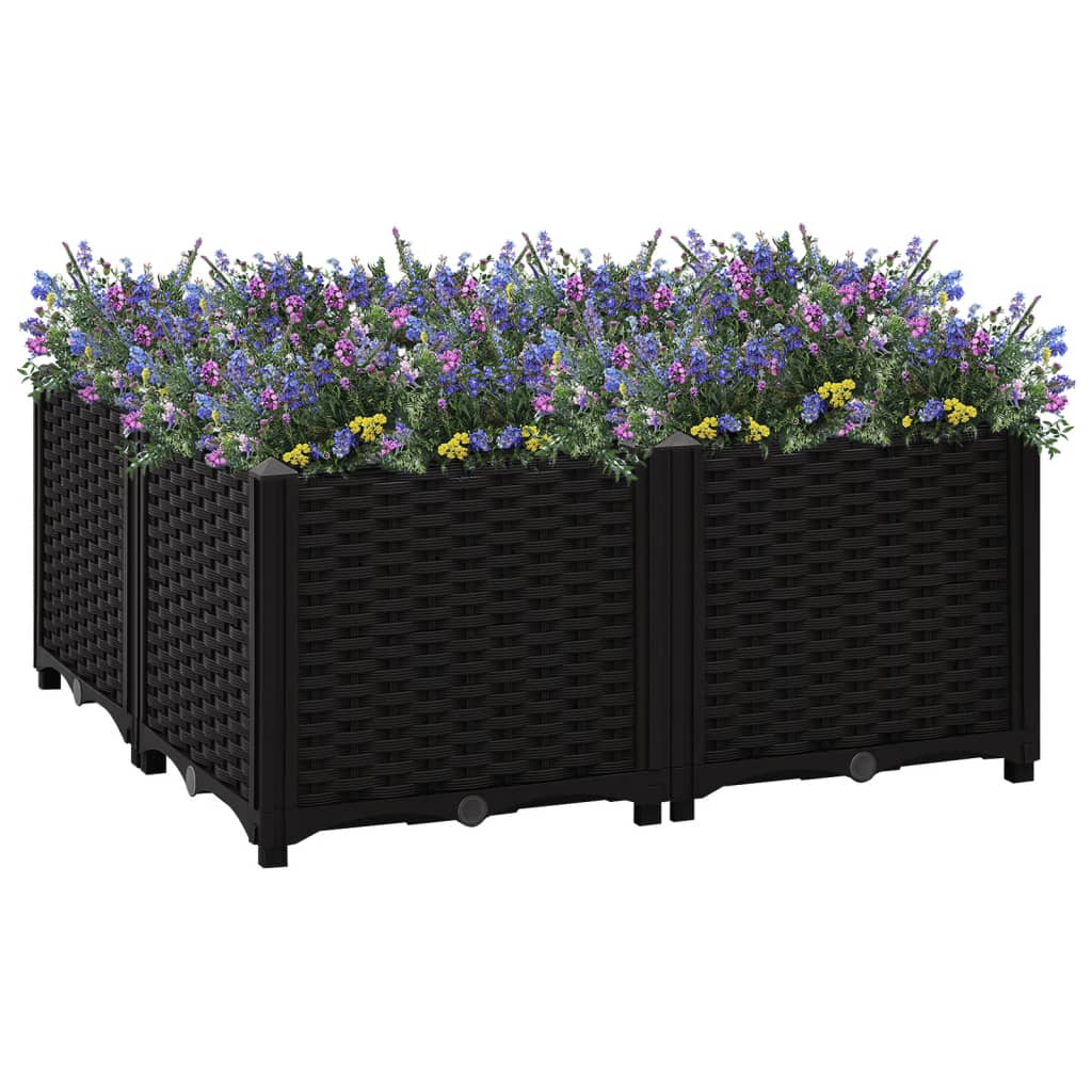 VidaXL Plantenbak verhoogd 80x80x38 cm polypropyleen