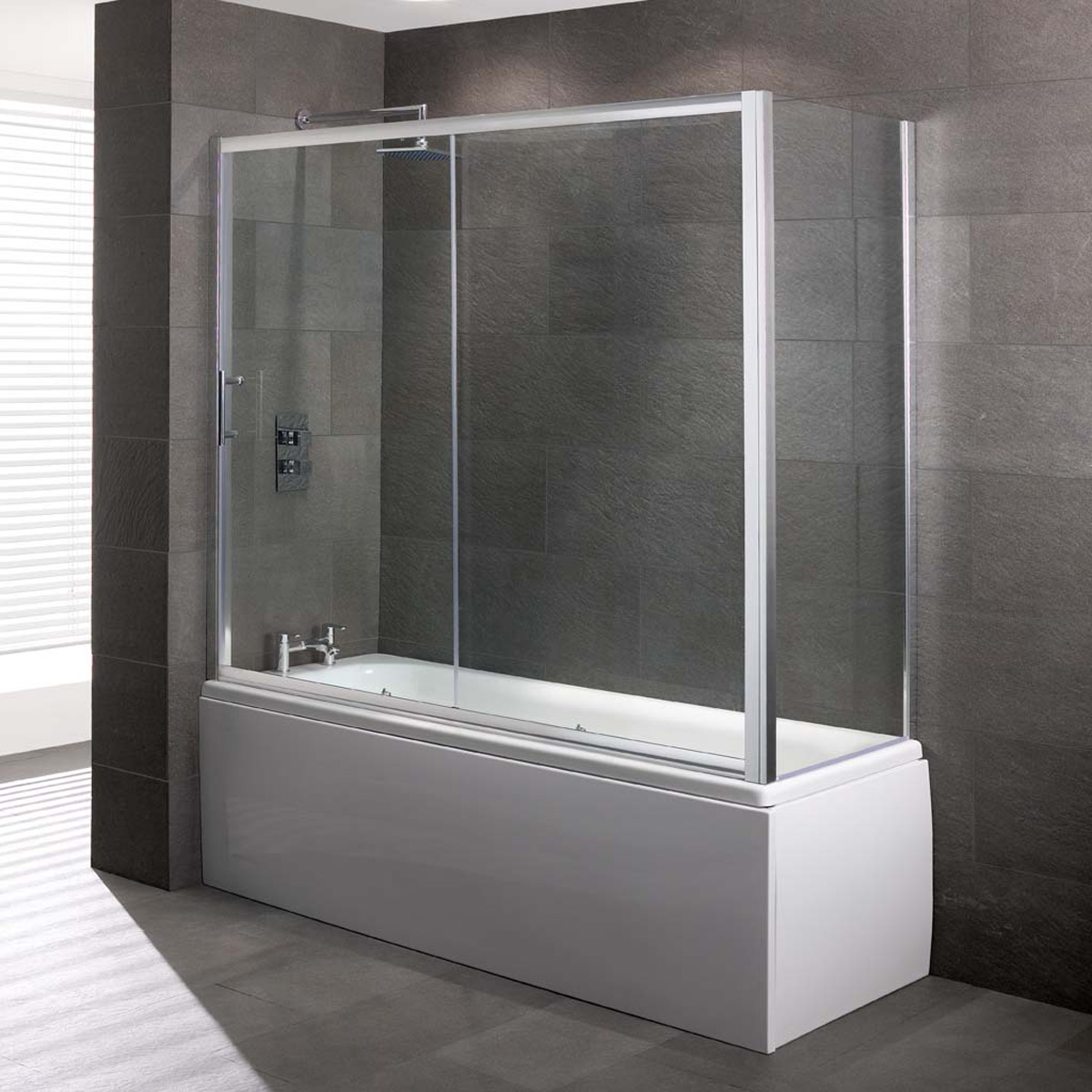 Eastbrook Volente zijwand voor douchecabine bad 70x150cm chroom