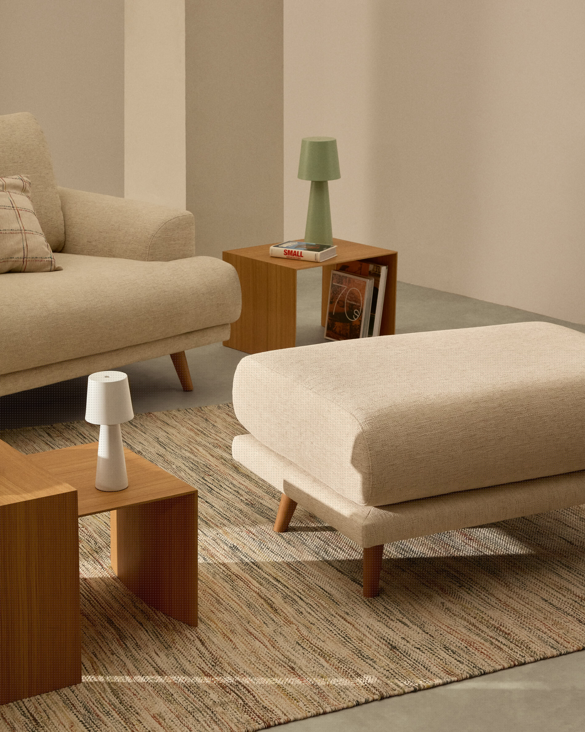 Kave Home Hocker Karin - Beige