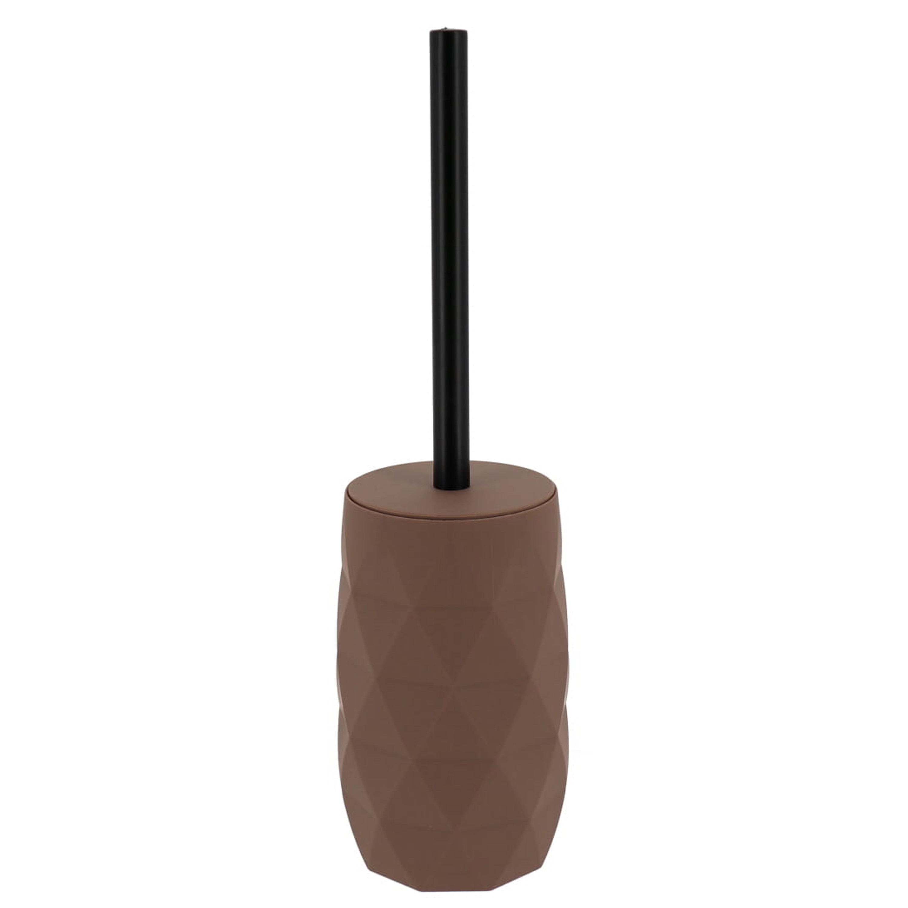Tendance WC/toiletborstel in houder Diamond - kunststof - 8 x cm -