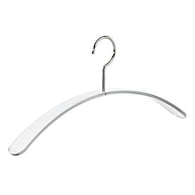 Weber Kleiderbügel Kleerhanger Rudolf Weber KG Curve van acryl, hangerdikte 6 mm, verchroomd, draaibare haak, 4 stuks, transparant
