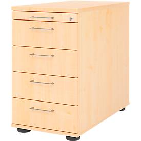 Onderkast Breno 13333, lade voor keukengerei, B 428 x D 800 x H 720-760 mm, spaanplaat, esdoorn