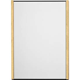 Moedel Leit- und Orientierungssysteme moedel wandbord LMH, DIN A4, verwisselbare inzetstukken, zelfklevende bevestiging, B 221,5 x H 299,5 mm, ahorn/zwart