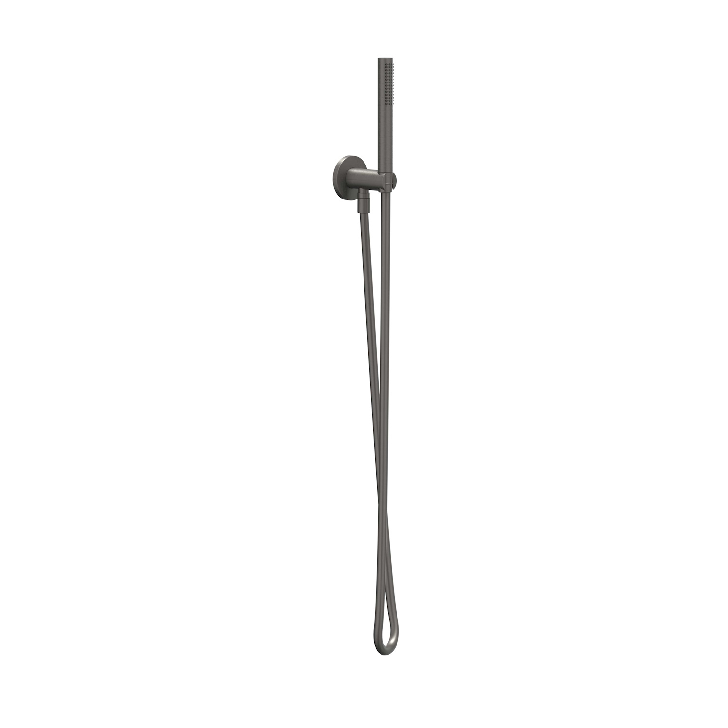 IVY Handdoucheset  Set Bestaande Uit Doucheslang 150 cm, Wandhouder Met Uitlaat En Handdouche Satin Spray Geborsteld Metal Black PVD