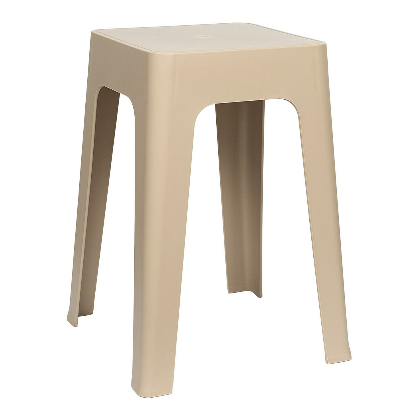Home Deco Factory zit krukje/stoel - beige - D34 x H47 cm - Stapelbaar -