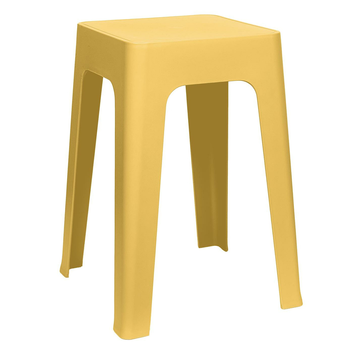 Home Deco Factory zit krukje/stoel - geel - D34 x H47 cm - Stapelbaar -