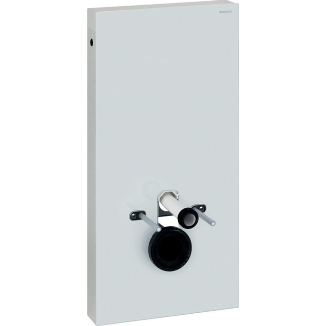 Monolith module voor wandcloset h101 glas wit aluminium 131.021.si.5