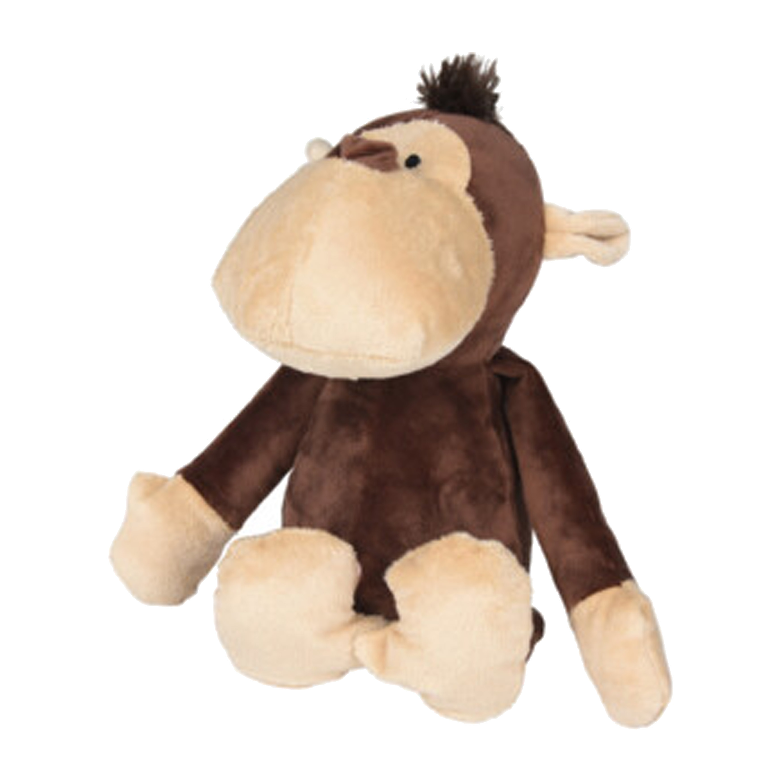 H&S Collection Deurstopper - aap - bruin - 28x18x21 cm - dieren -
