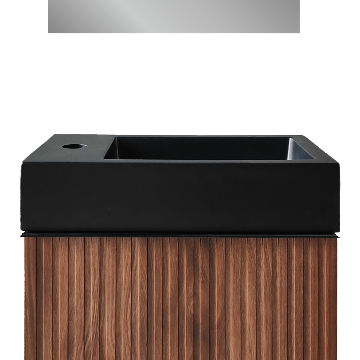 SaniGoods Mika fontein marmer met kraangat 40x22.5x10cm zwart