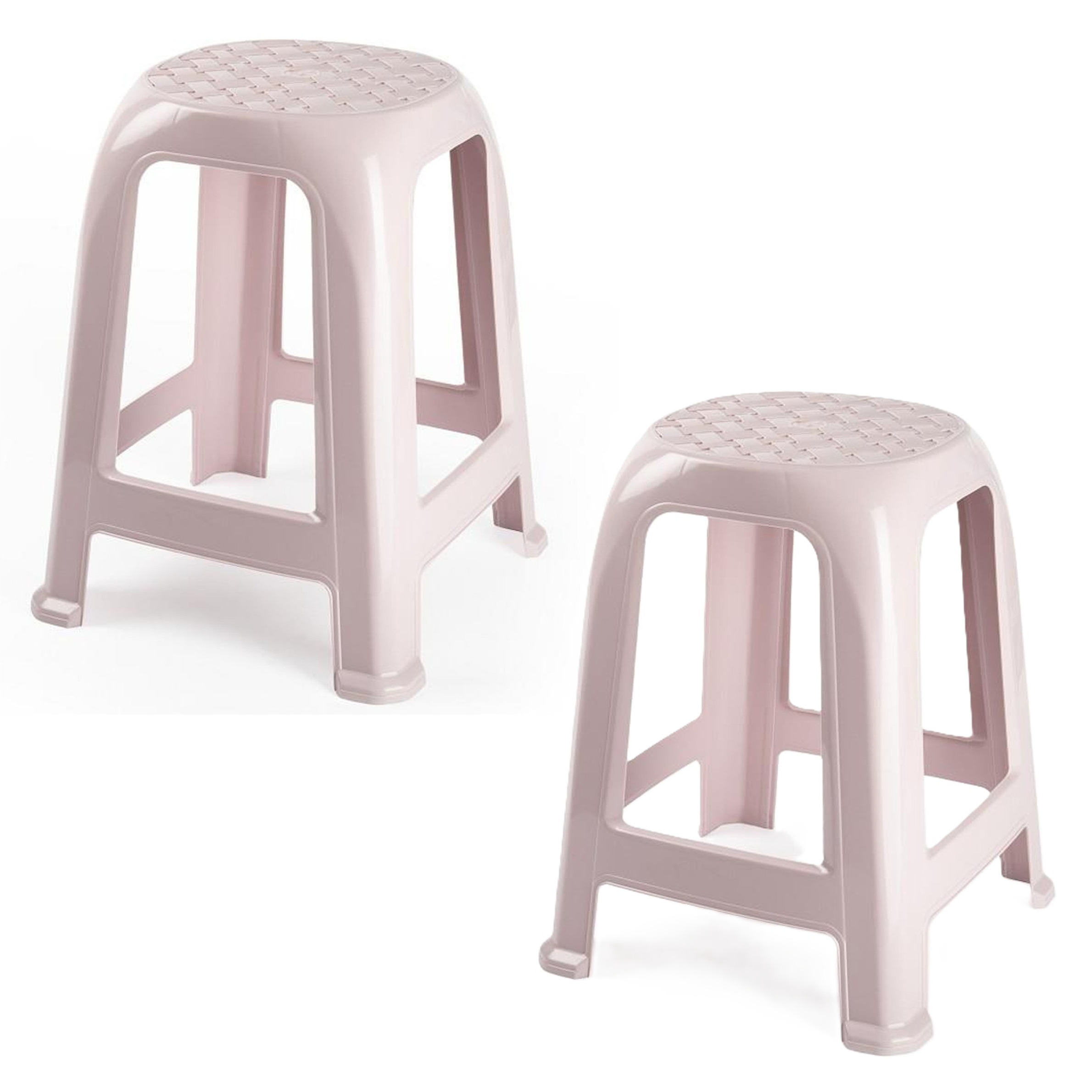 PlasticForte Zit krukjes - 2x - roze - kunststof - x x cm - extra zitplaatsen -