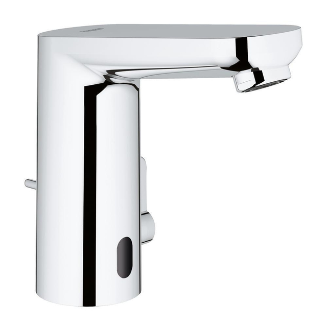 Grohe Eurosmart Cosmopolitan E waterbesparende elektronische wastafelkraan met infrarood met menging met trekwaste met batterij 6V chroom 36331001