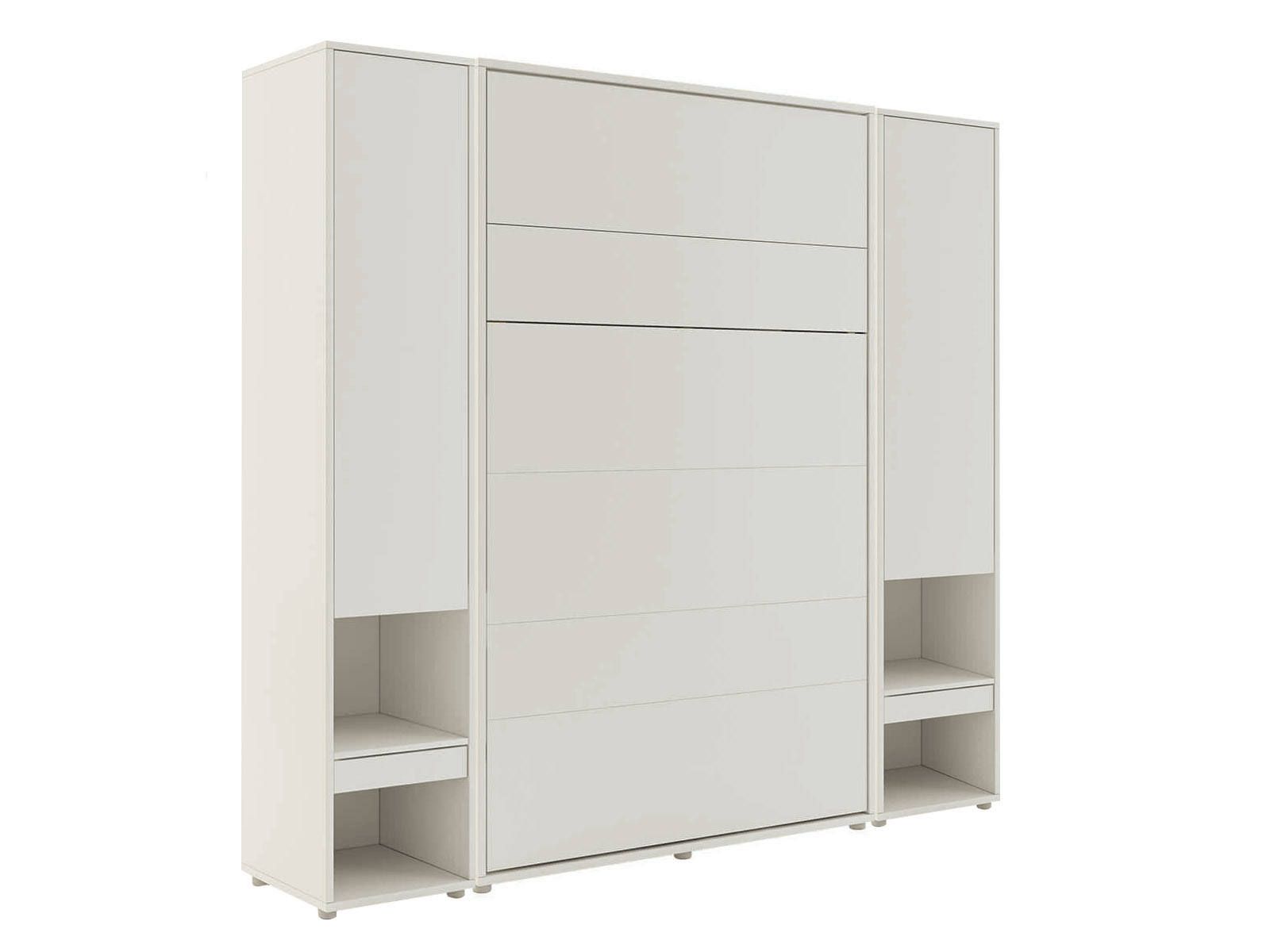 Mobistoxx Opklapbed CONCEPTION PRO 120x200 cm kasjmier (verticaal) met kasten zonder matras