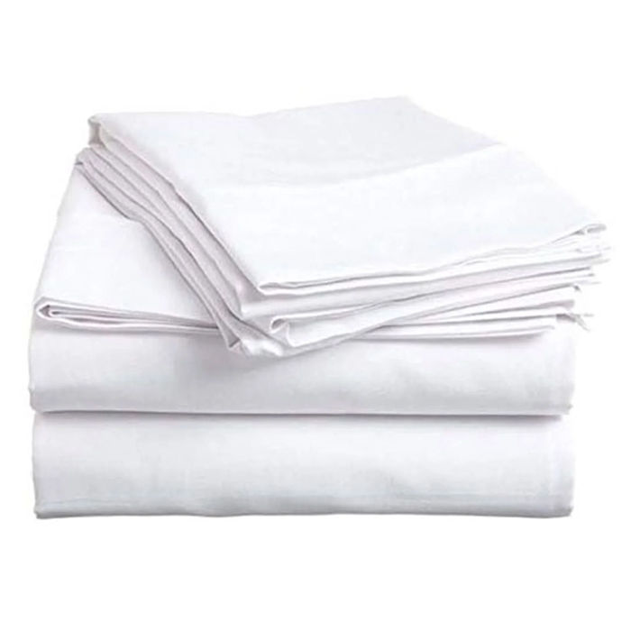 Zavelo Essential Laken Wit (Percale katoen)-Lits-jumeaux (250x260 cm)