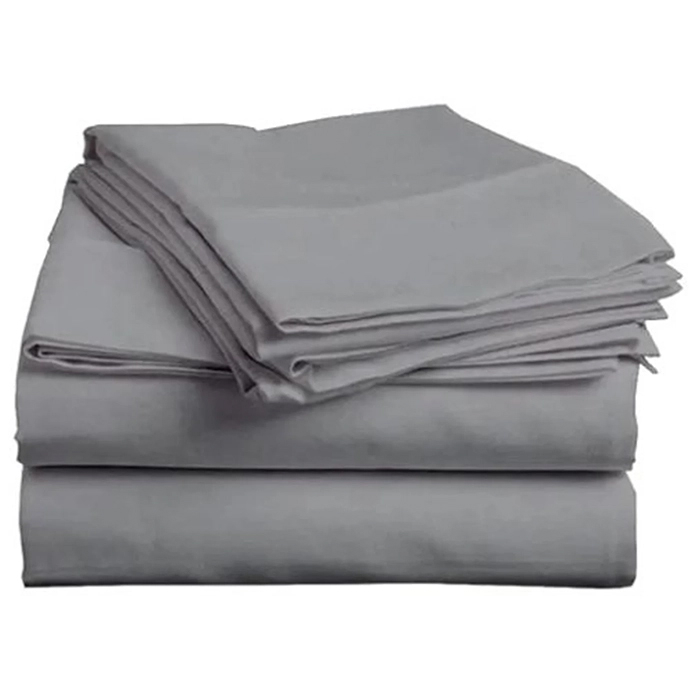 Zavelo Essential Laken Grijs (Percale katoen)-2-persoons (200x260 cm)