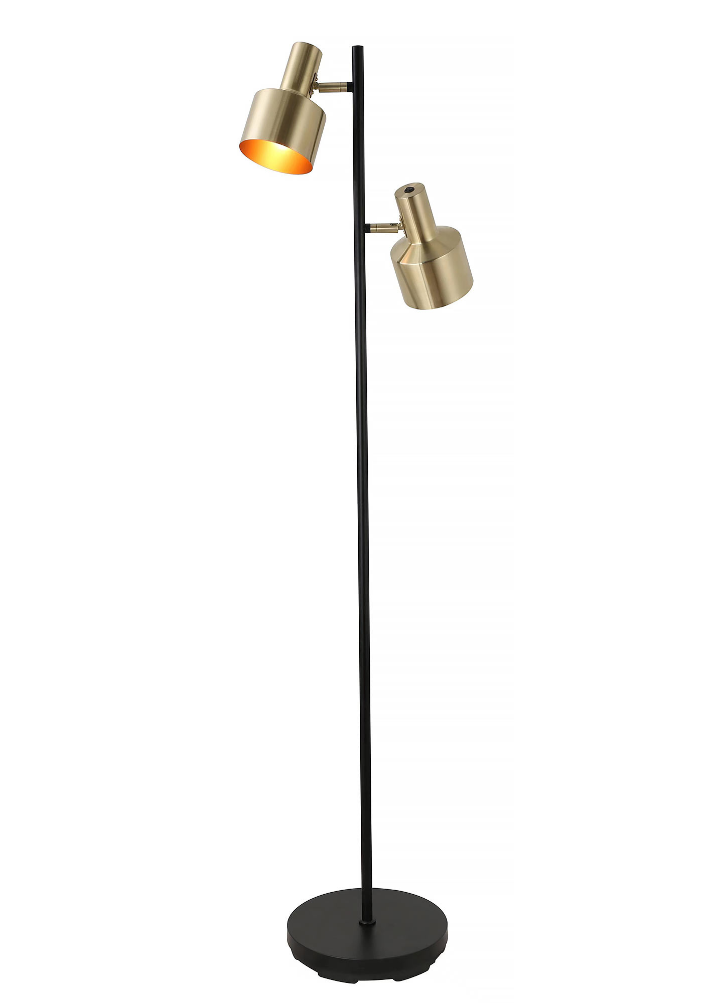 Artdelight Vloerlamp Twinkle 2 lichts H 150 cm zwart goud