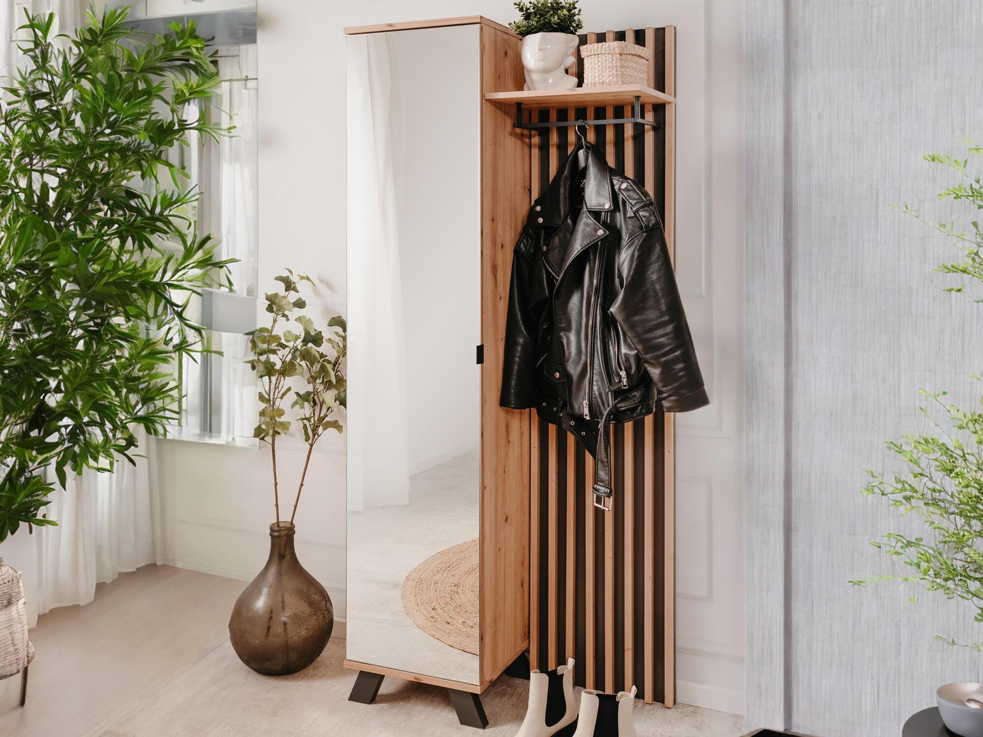 Mobistoxx Vestiaire MEDINA 1 deur 80 cm artisan eik/antraciet