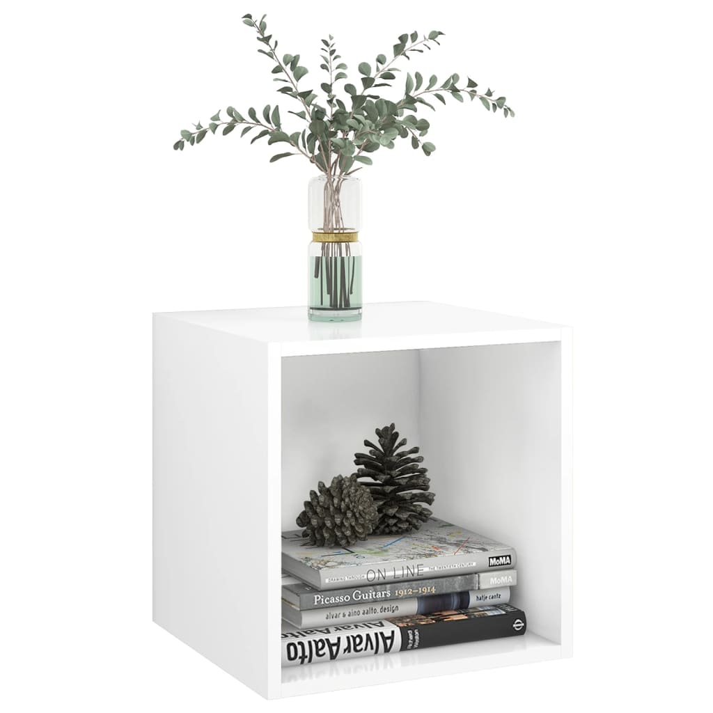 vidaXL Wandkasten 2 st 37x37x37 cm bewerkt hout wit