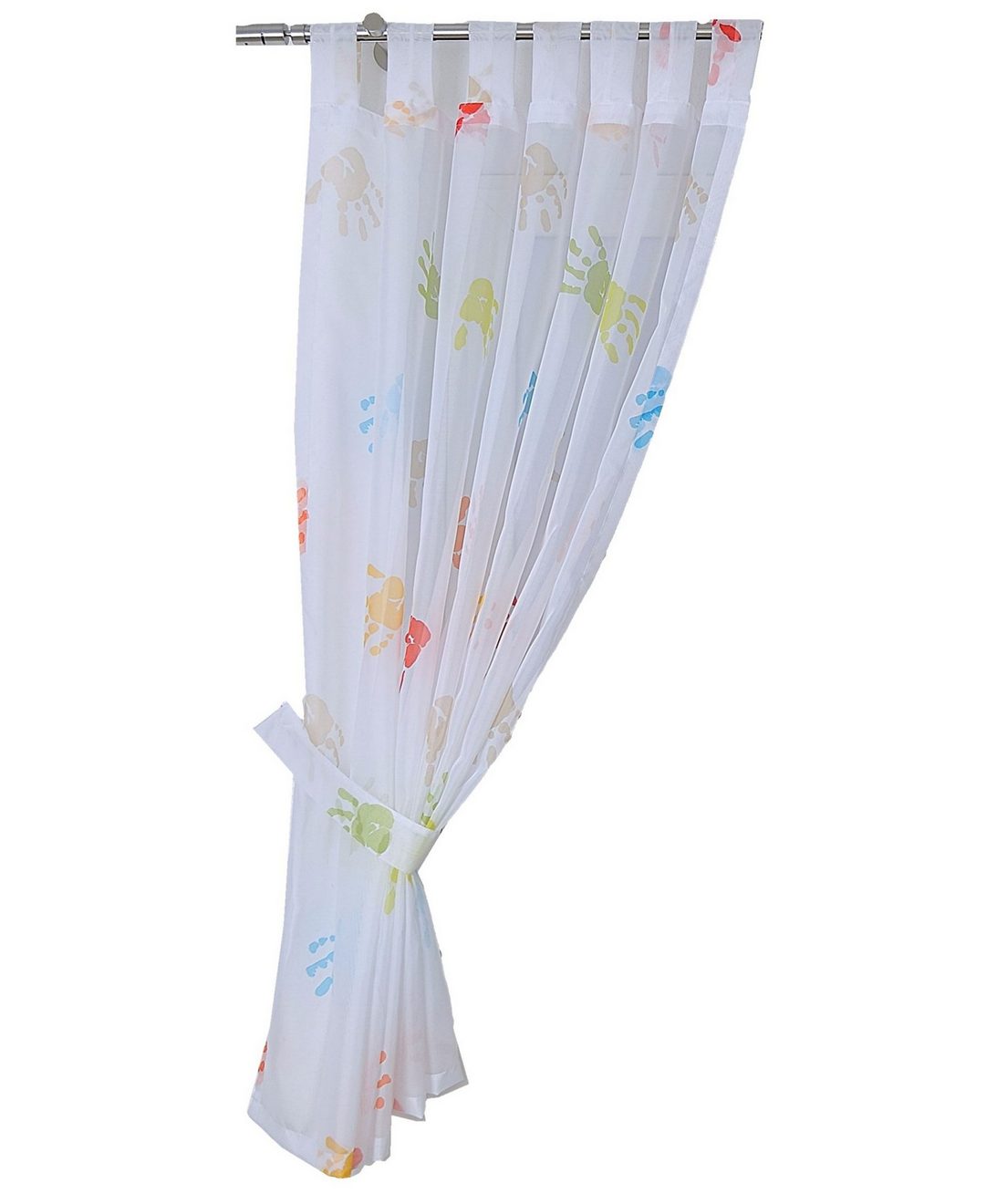 Kutti Gordijn Handen met een embrasse, kindergordijn, gedessineerd, multicolour (1 stuk)