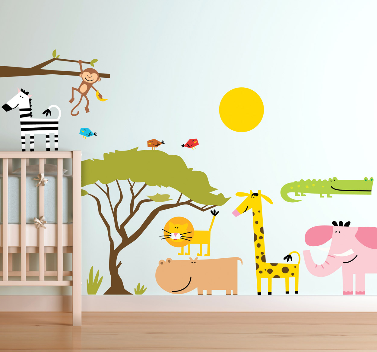 Tenstickers Kindersticker Jungle en Savanne Afrika