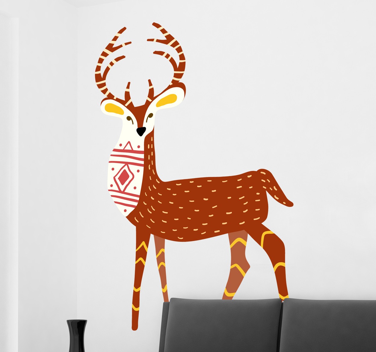 Tenstickers Rendier kerstmis sticker