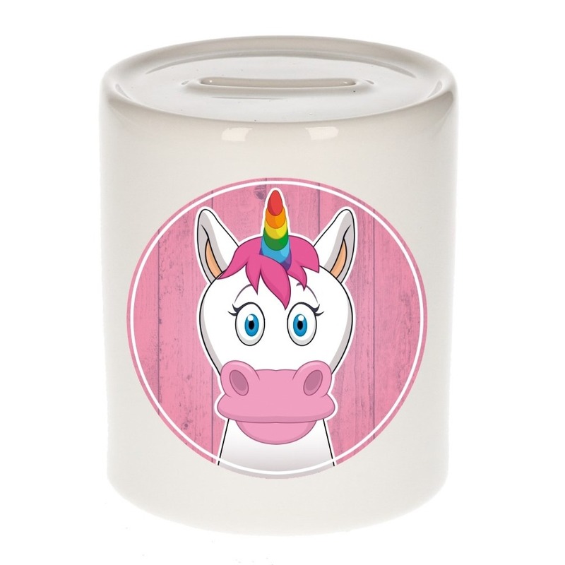 Bellatio Decorations Eenhoorns spaarpot voor kinderen