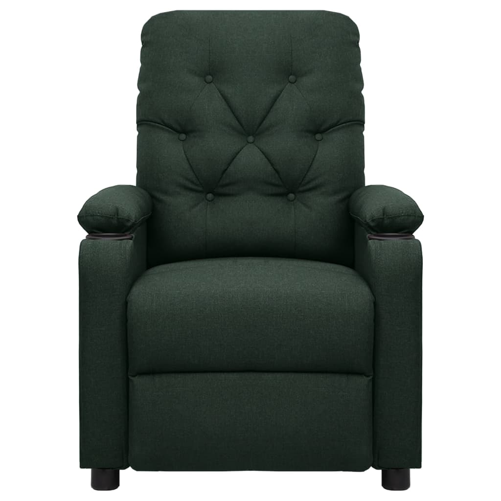 vidaXL Massagestoel stof donkergroen