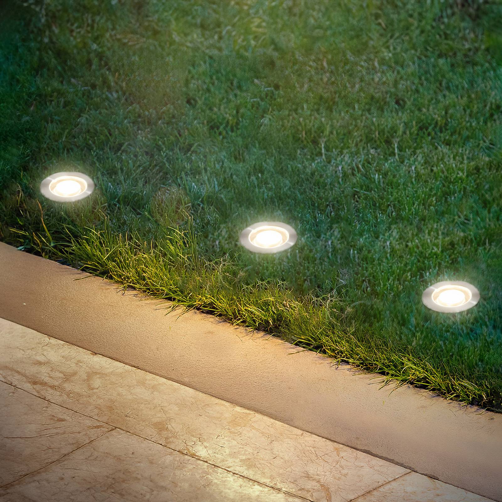 Briloner LED inbouwspot 3912032 IP67 12V 3x startersset Ø3cm roestvrij staal