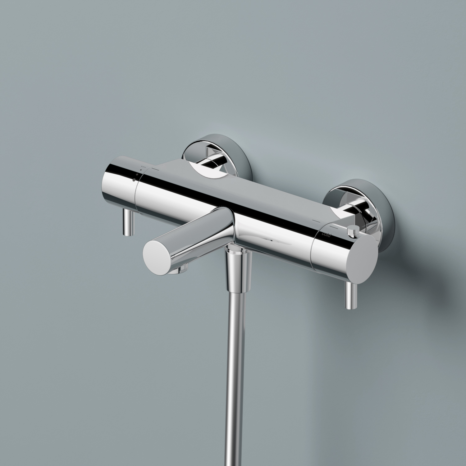 Hotbath Cobber thermostatische badkraan met uitloop verouderd messing